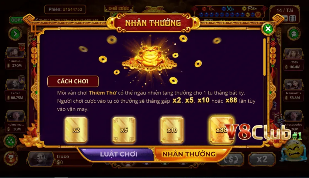 Nổ hũ Jackpot là một trong những tính năng hấp dẫn nhất của Sicbo Tài Phú